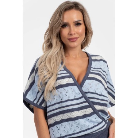 Women's vest, size 42, blue color-4