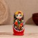 Matryoshka "Khokhloma", Black Head, 5-doll, 11-12 cm