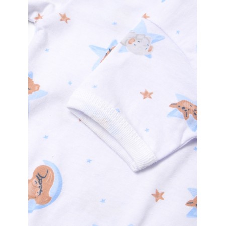 Body baby with short sleeve "Dream", Milk/Blue color, Height 80-2