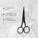 Scissors are manicure, wide, straight, 10 cm, matte black color