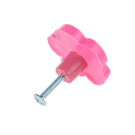 Handle Baby button KID 024, "Flower 2", rubber, pink-3