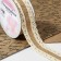 Ribbon from jute "lace", natural, 35 mm, 4.5 ± 0.5 m, beige/white color