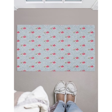 Fully rug in the hallway "Walk of cats", size 45x75 cm