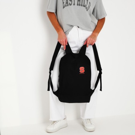 Backpack school textile SPECILA, 46x30x10 cm, vertical pocket, black color-11