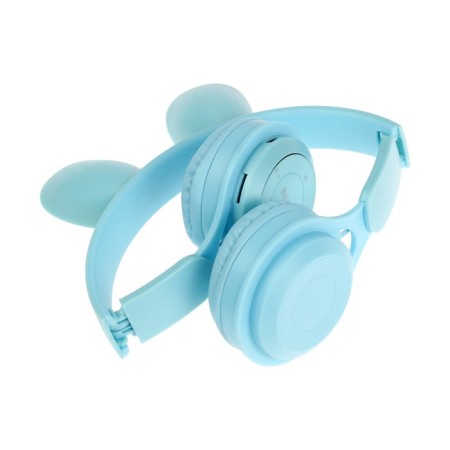 Wireless headphones Y08R, invoices, children's, BT 5.1, backlight, 400 mAh, blue-5