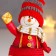Polystone souvenir "Snowman in a red fur coat, striped cap and scarf" 14x10.5x5 cm