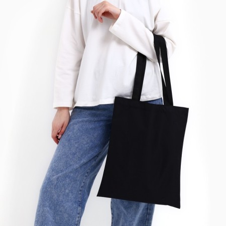 A chopper bag without a zipper, without lining, black color-6