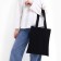 A chopper bag without a zipper, without lining, black color