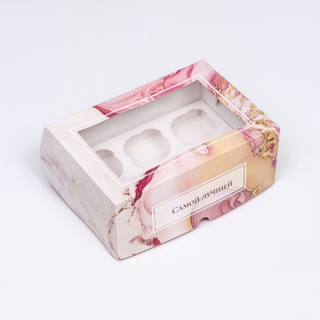 Packaging for 6 cupcakes with a window, "best moments", 25 x 17 x 10 cm-2