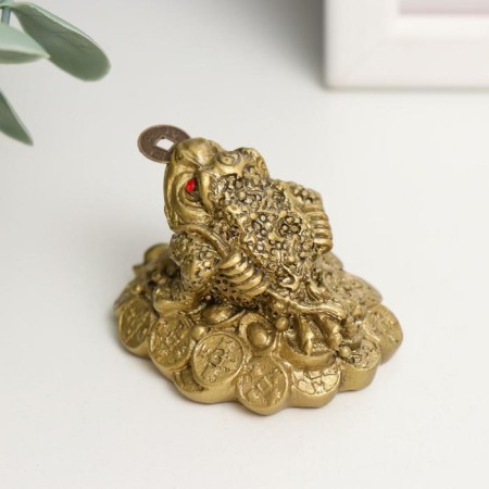 NECKE Polystone for bronze "Zhabas with a coin" 4.5x4x4x4 cm-3