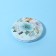 Folding mirror "flowers", d = 7.5 cm, blue color