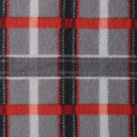 Sherlock plaid 140x200cm, gray-red color, fleece 180g/m PE-1