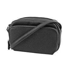 Female bag, artificial leather, black 20x7x14 cm