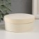 Casket wood under painting Round "thin sheet" 9.5x9.5x4 cm