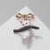 Brooch "Kitten" on a branch, white-brown color in gold