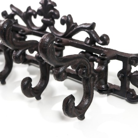 Hooks decorative cast iron "Heraldic lily with leaves" 13.6x12.8x38 cm-1
