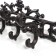 Hooks decorative cast iron "Heraldic lily with leaves" 13.6x12.8x38 cm