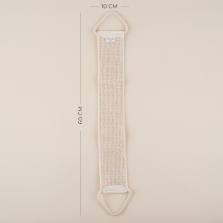 Washcloth - tape massage SL Home "Ortika", nettles, 60 × 10 cm, beige color-1