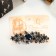 Hair hairpin "Blue fog" flowers, 9 cm
