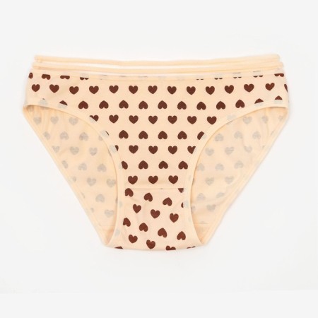Panties female slips, beige color, rr 42-44
