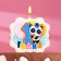 Candle for the cake "1 year", panda, 8 cm