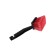 Wheel washing brush, soft pile 24 cm, red