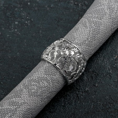 Ring for napkins "Grapes. Silver ", 4 × 3 cm, silver color