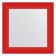 Mirror in the baguette frame, red wave 89 mm, 70x70 cm
