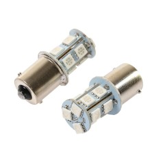 Auto Stuffing LED Cartage, P21/W, 12 V, 13 SMD-5050, red light, set 2 pcs