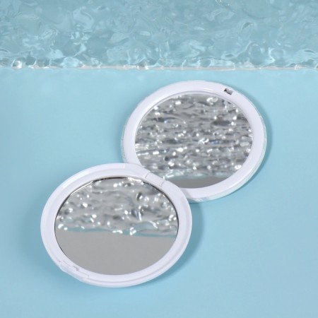 Folding mirror "tenderness", d = 7.5 cm, turquoise color-2