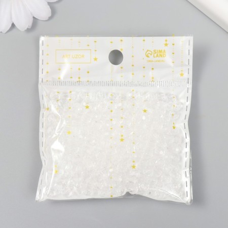 Beads for creativity plastic "Balls Transparent with faces" set of 20 g 0.5x0.5x0.5 cm-2
