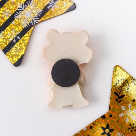 Magnet Polystone "Tigrush with gold coin" mix 5.5x4 cm-3