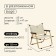 Folding chair, 53 x 47 x 63 cm, up to 120 kg, beige color