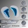 Supinators for shoes, shock-absorbing, silicone, l (36-38 rr), steam, transparent/blue color