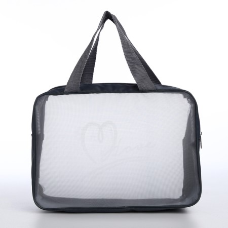 Lightning cosmetic bag, gray color-1