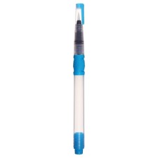 Synthetic brush, with a reservoir, with a color holder