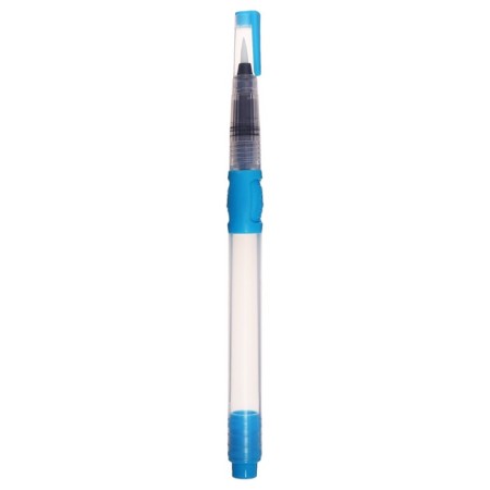 Synthetic brush, with a reservoir, with a color holder