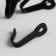 Metal hook "heart" black 4x1.6x0.8 cm