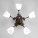 Susana chandelier 5x15W E27 brown/gold 58x58x32cm Bayerlux