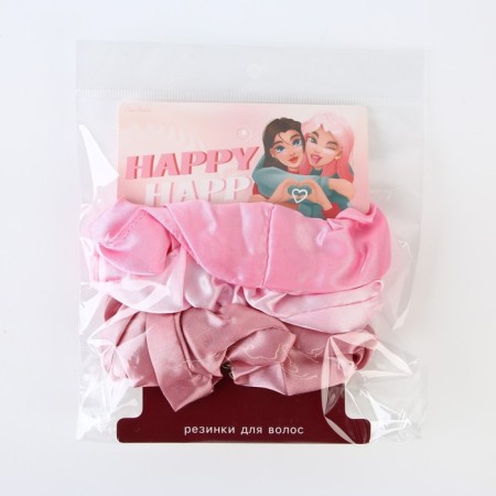 Hair gum "Happy", diam 10 cm., 3 pcs.-6