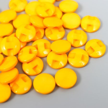 Buttons plastic on the midnight "Kruglyash orange" 1.3x1.3 cm set 50 pcs 2x5x5.5 cm