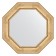 Mirror in a baguette frame, aged silver with an ornament 120 mm, 83x83 cm
