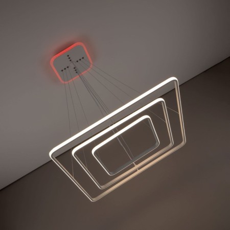 Suspended chandelier Citilux "Neon Smart" CL731AK110E 80x80x120 cm, 3x46.67W, LED, white color-14