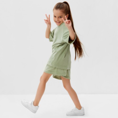 Kid for children (T-shirt, shorts) KAFTAN PLUSHY R.34 (122-128), Green-2