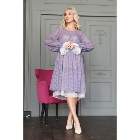 Women's dress, size 46, gray color-6