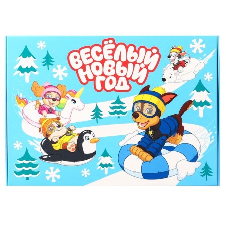 Gift box "New Year" 16x23x7.5 cm, puppy patrol-3