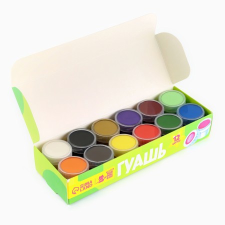 Gouache 12 flowers 20 ml shed-1