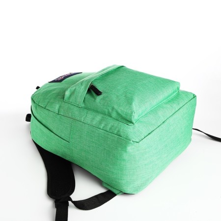 Young backpack from the textiles with lightning, external pocket, light color-4