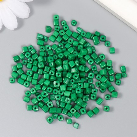 Cube glass 4x4 mm "brightness. Green" set 20 grams-1