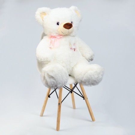Soft toy "Bear" I love you, 80 cm, white color-3